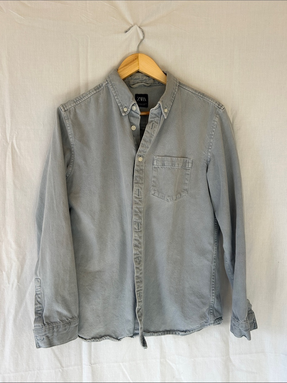 Zara Light Blue Button-Down Shirt